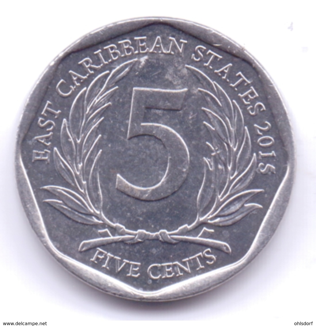 EAST CARIBBEAN STATES 2015: 5 Cents, KM 36 - East Caribbean States