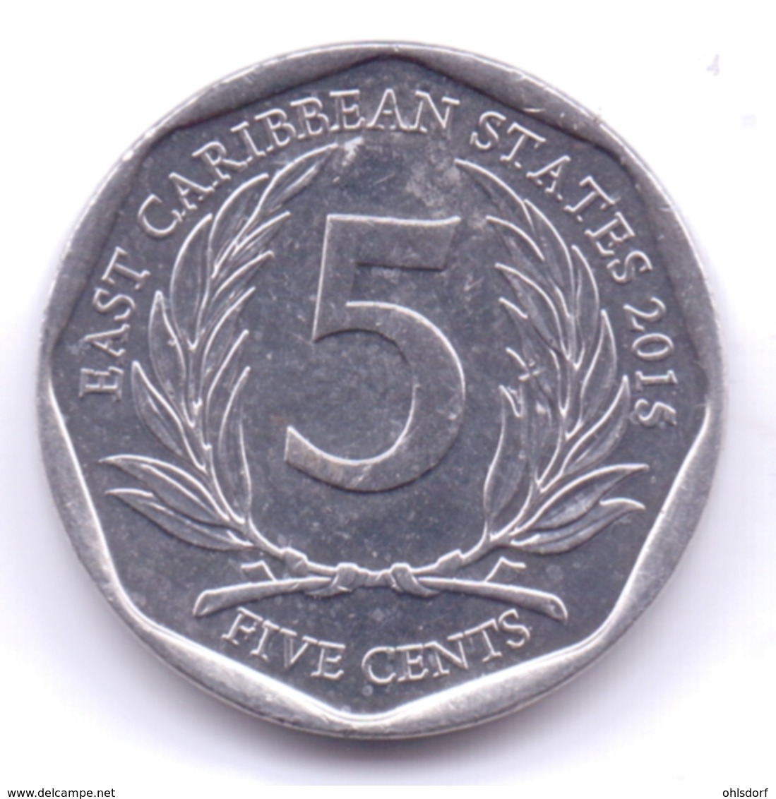 EAST CARIBBEAN STATES 2015: 5 Cents, KM 36 - Ostkaribischer Staaten