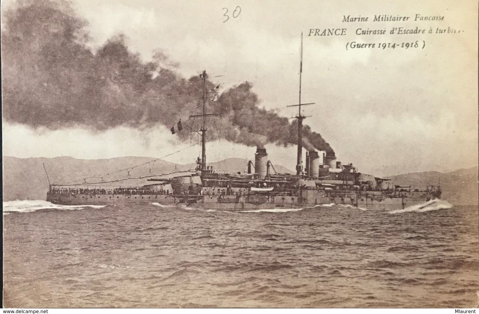 Marine Militaire Française - FRANCE Cuirassé D'escadre à Turbines - Guerra