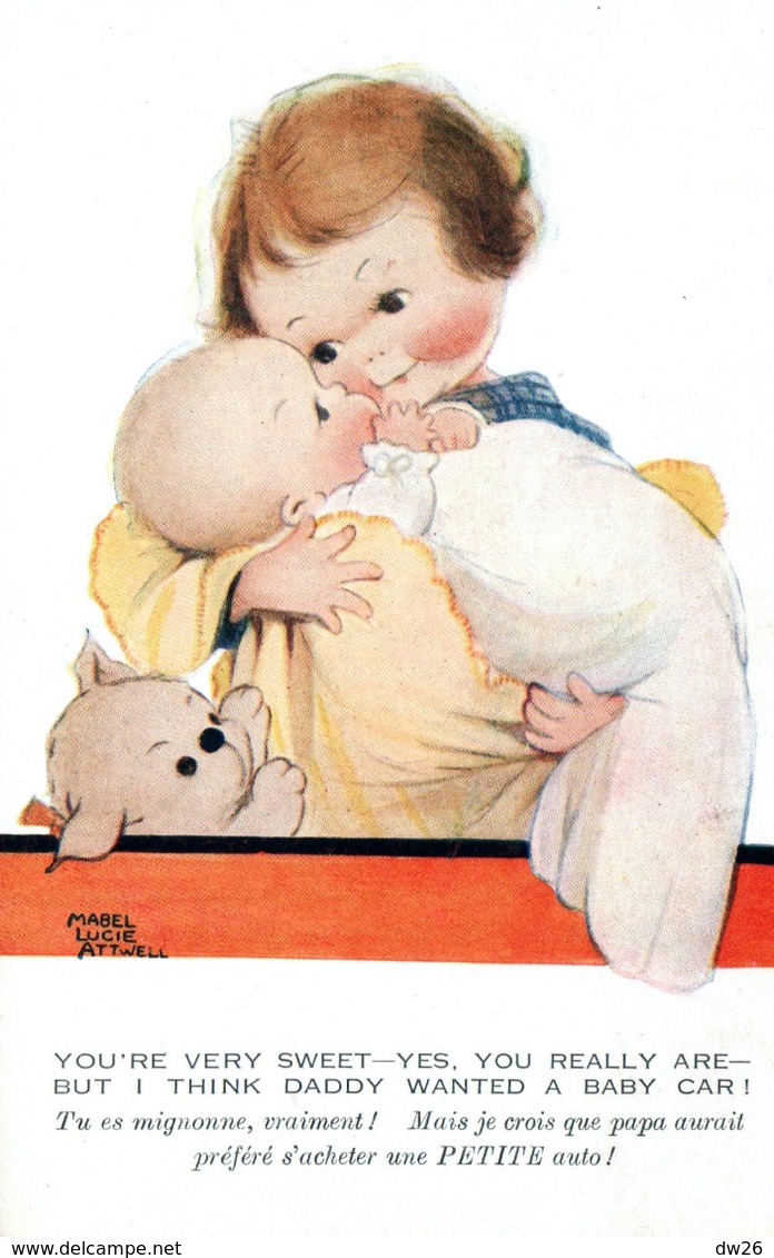 Illustration Mabel Lucie Attwell - Fillette Et Bébé: You're Very Sweet (tu Es Vraiment Mignonne) - Attwell, M. L.