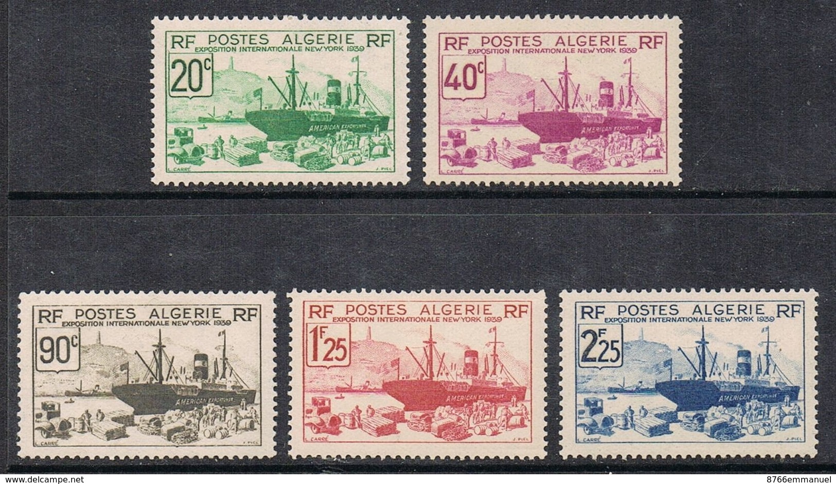 ALGERIE N°153 A 157 N* - Ungebraucht