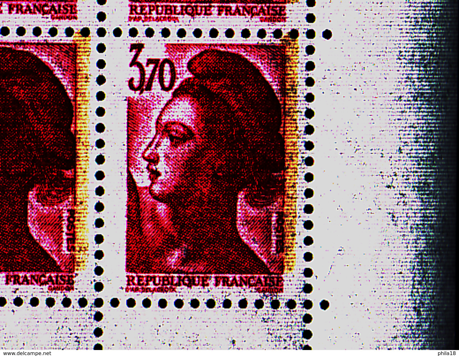 FRANCE VARIÉTÉ LIBERTÉ DE GANDON - QT50  N° 2486a BANDE DE PHOSPHO A DROITE - DEMI FEUILLE AVEC COIN DATE 2-5-88 - 1982-1990 Libertà Di Gandon