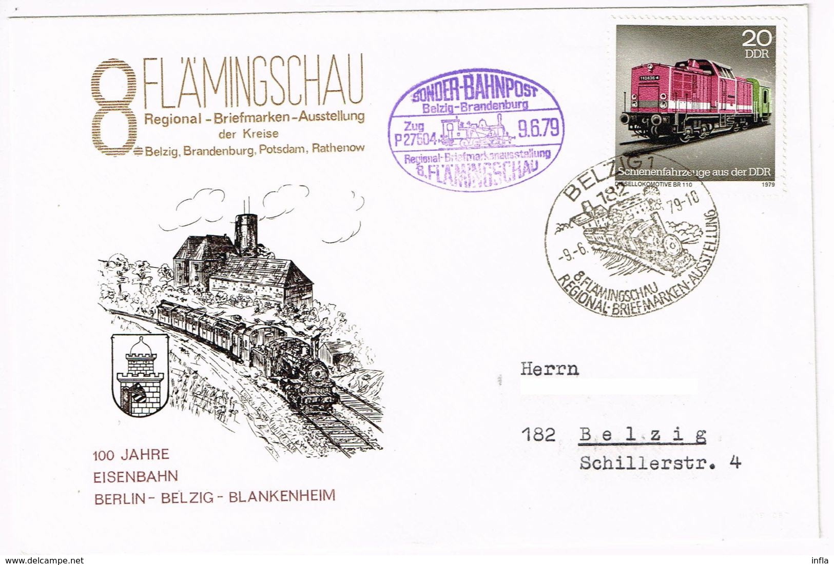 DDR 1979,Michel# 8. Flämingschau - Trains