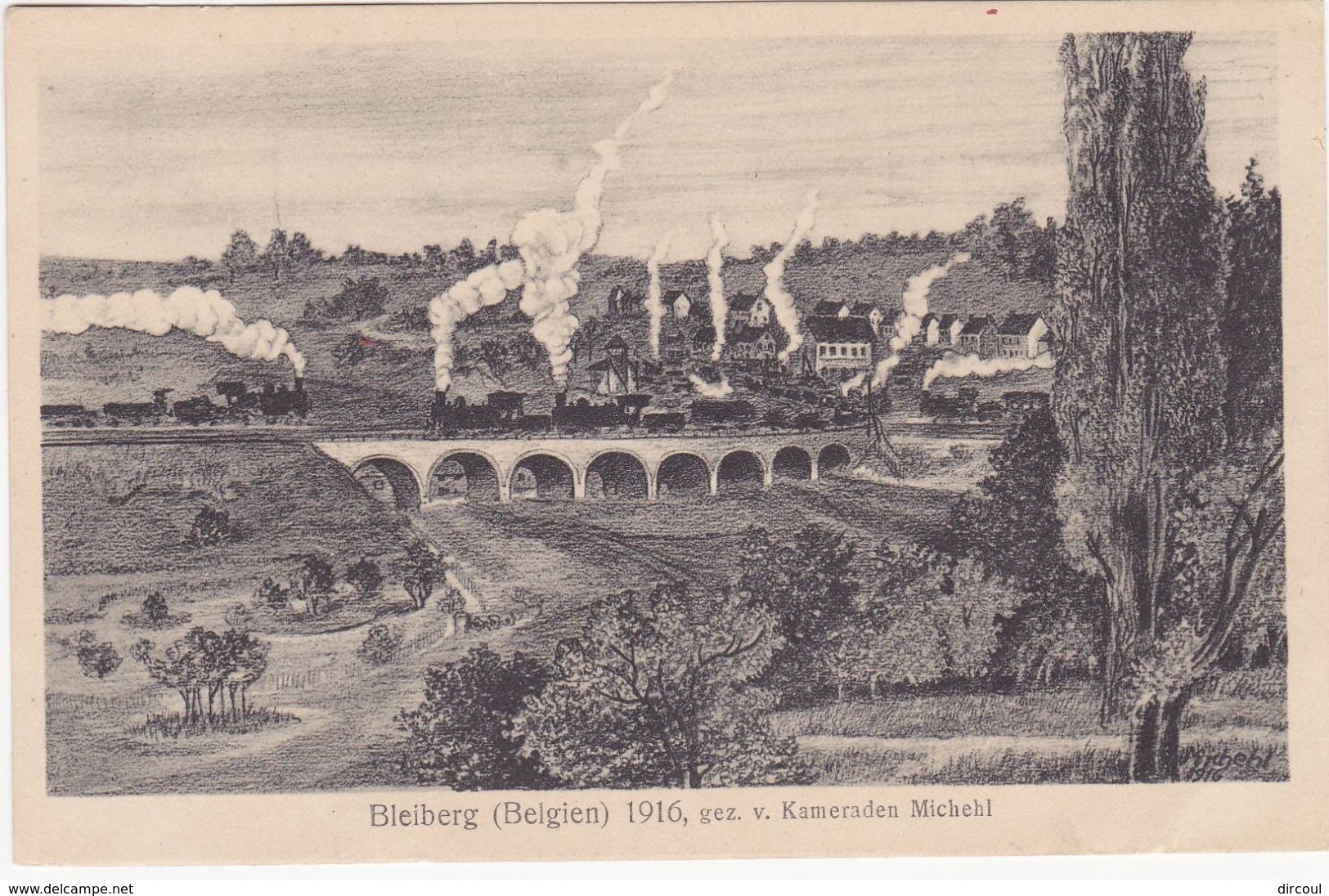 43918    -  Bleiberg  - Bleyberg   Pont  1916 -  Train -  Environs De  Plombières - La  Calamine - Plombières