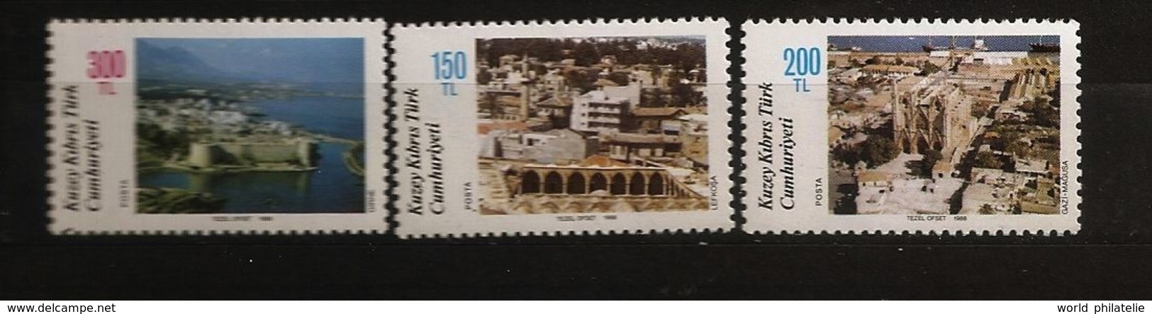 Turquie Chypre Turc RTCN 1988 N° 209A / C ** Nicosie, Famagouste, Kyrenia, Cargo, Bateau, Château, Mosquée, Cathédrale - Autres & Non Classés