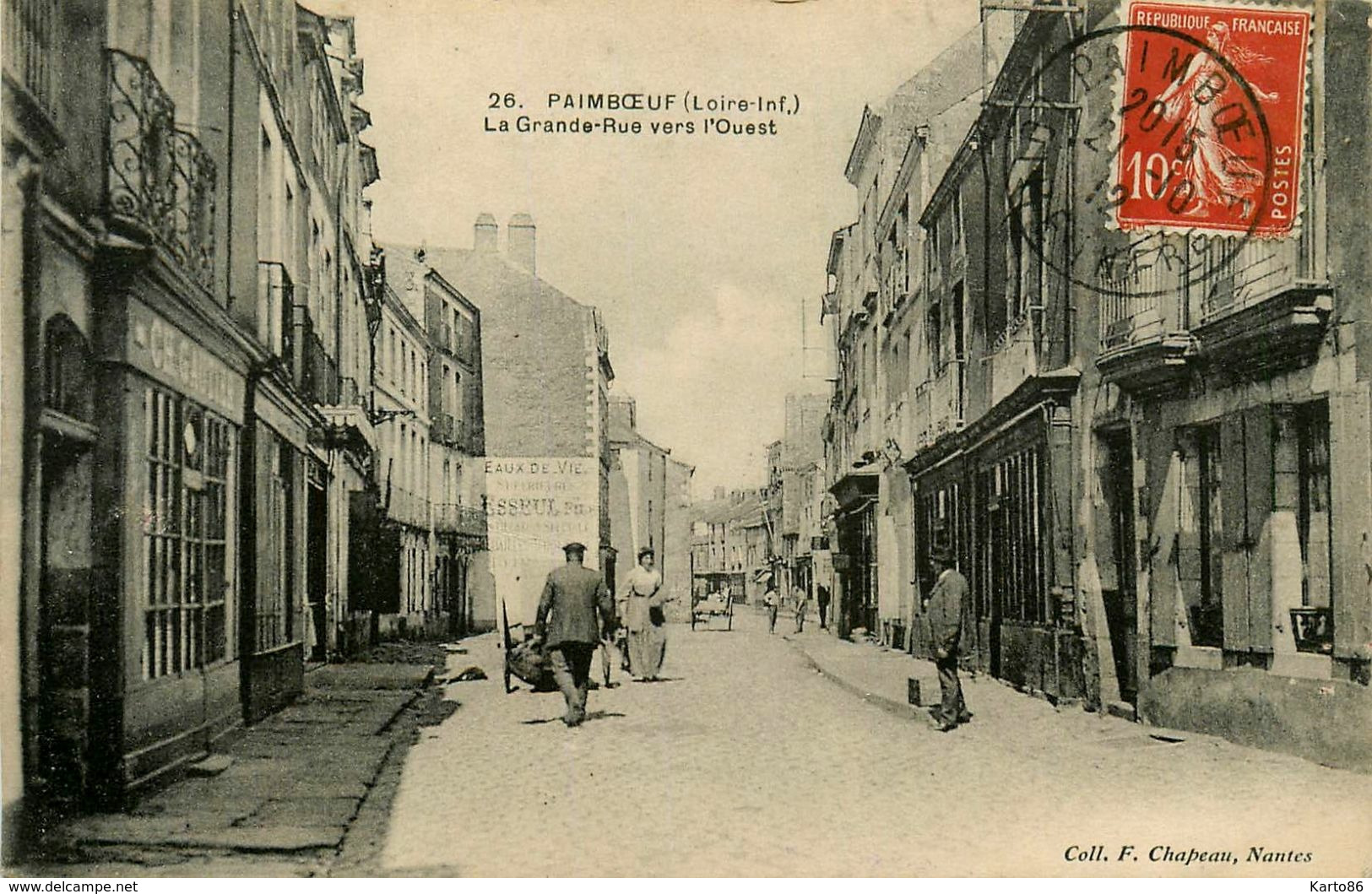 Paimboeuf * La Grande Rue Vers L'ouest * Commerce G. GAUTIER - Paimboeuf