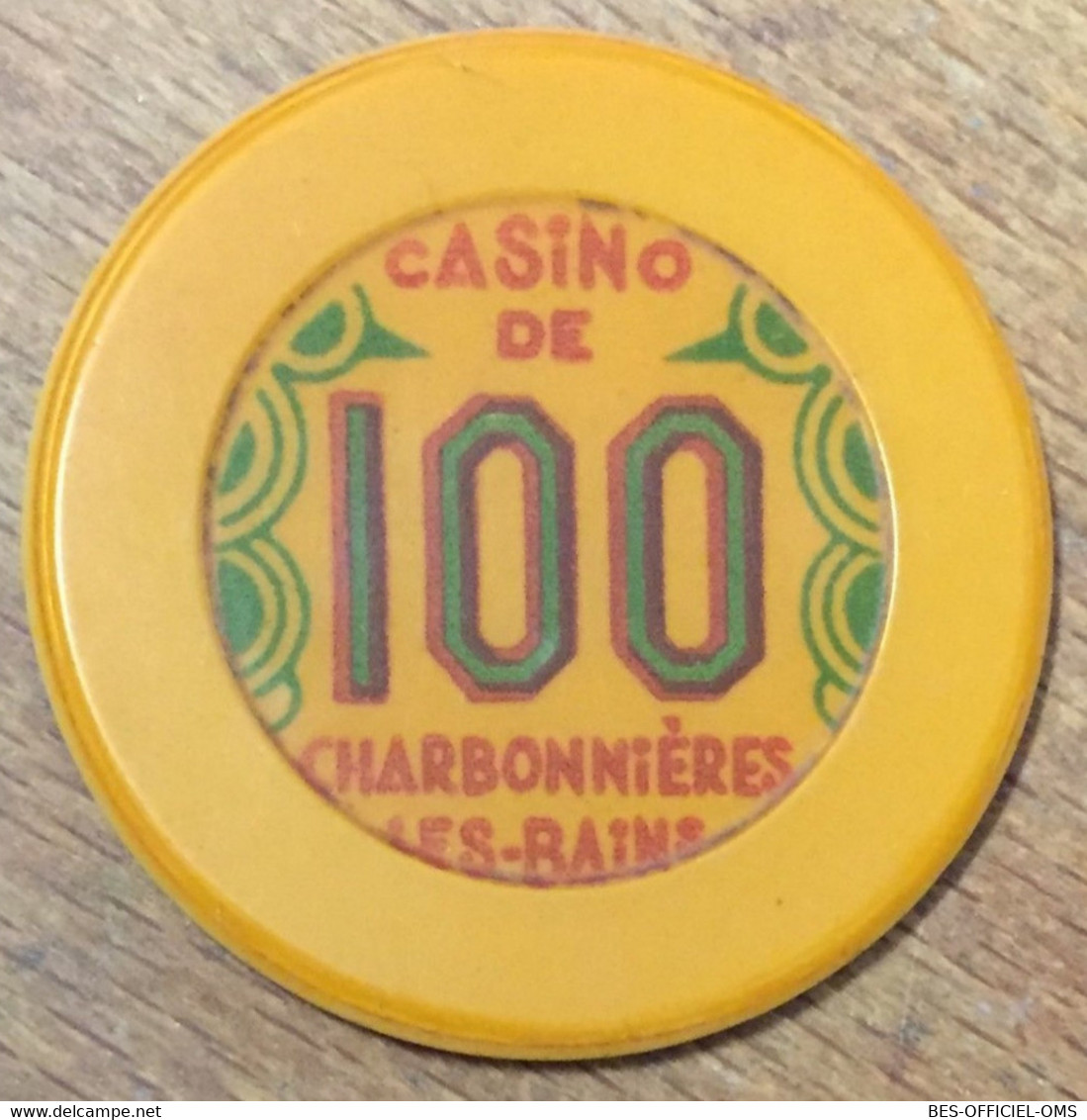 69 CHARBONNIÈRES-LES-BAINS CASINO JETON DE 100 FRANCS N° 0085 CHIP TOKENS COINSN - Casino