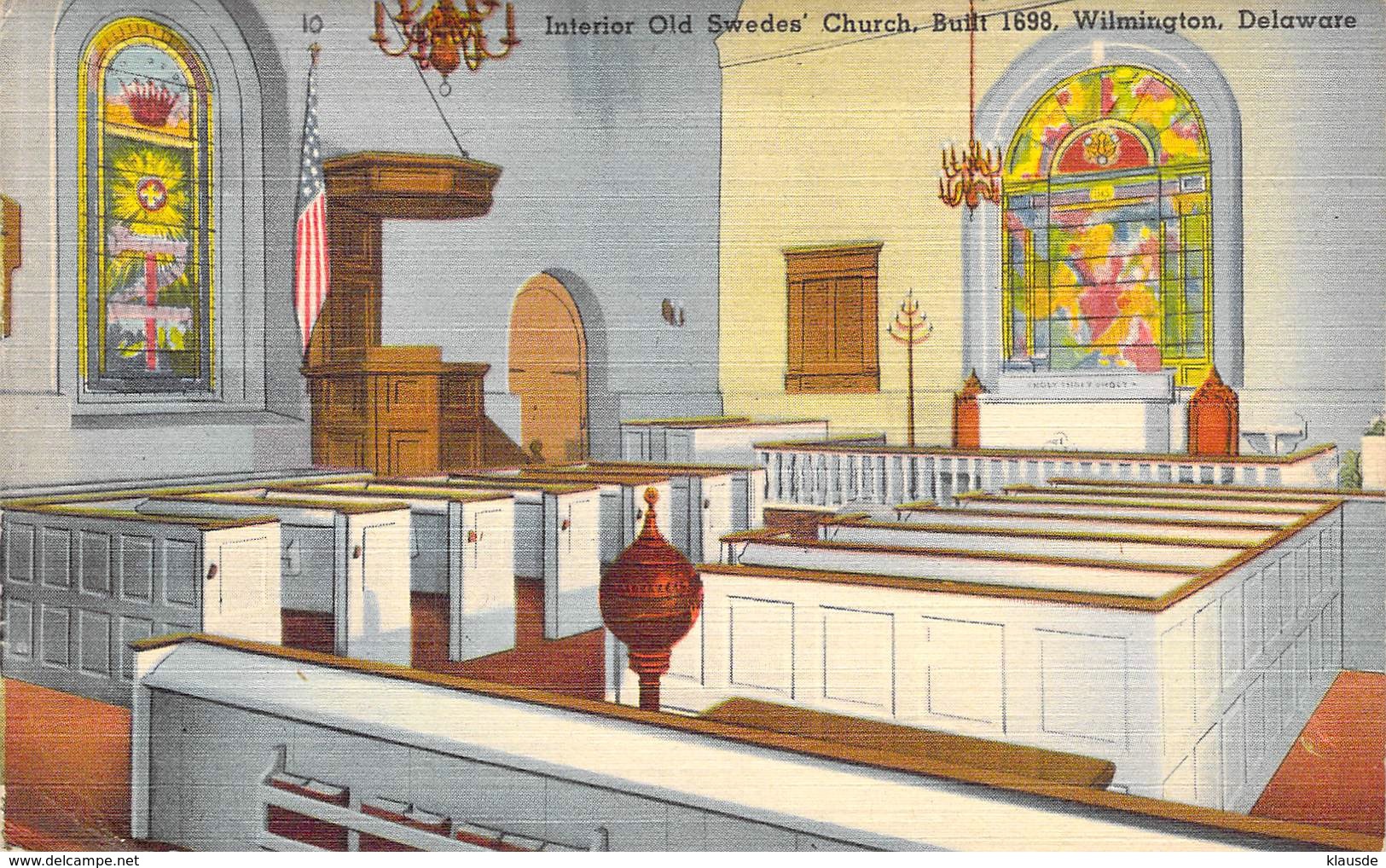 Interior Old Swedes Church Wilmington Delaware 1946 - Wilmington