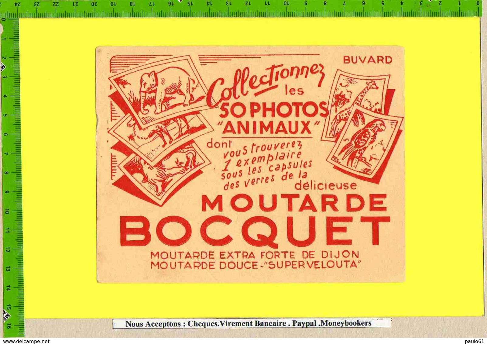 BUVARD :Moutarde BOCQUET  De Dijon - Senf