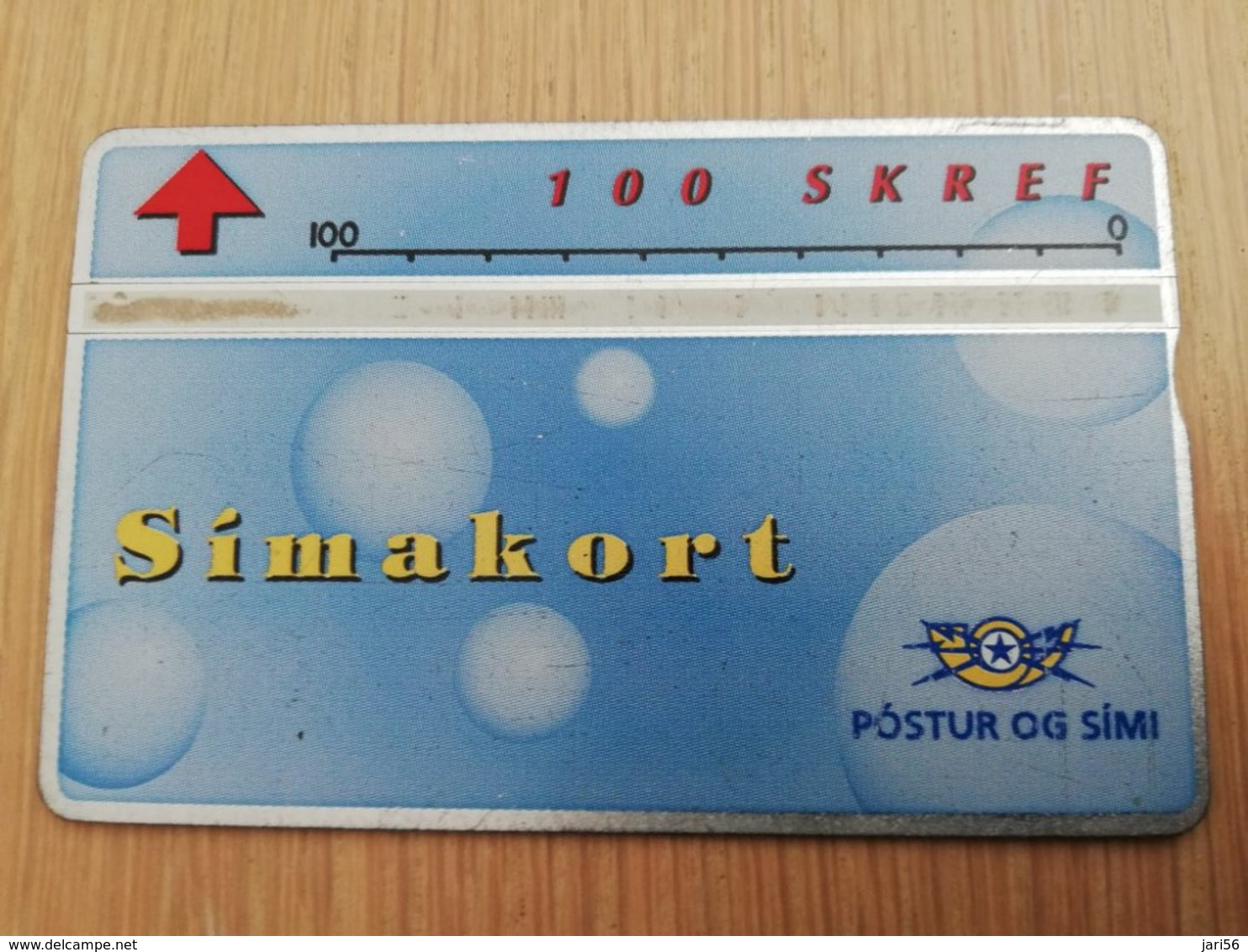 ISLAND 100 SKREF L&G  CONTROL 111A  SIMAKORT/ DROPS     Fine Used CARD **2962** - Island