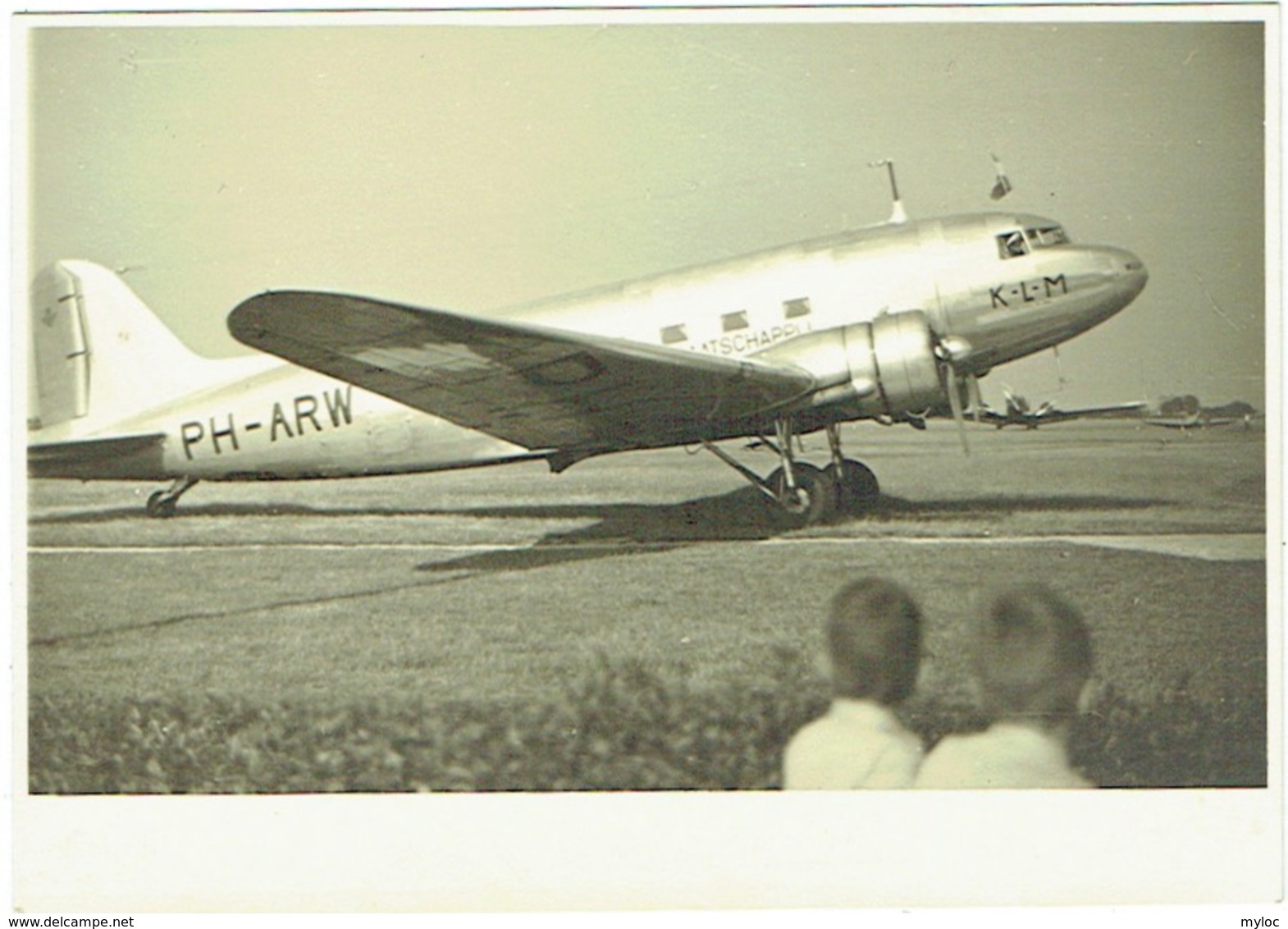 Carte Photo. Avion à Hélices K.L.M. - Luftfahrt
