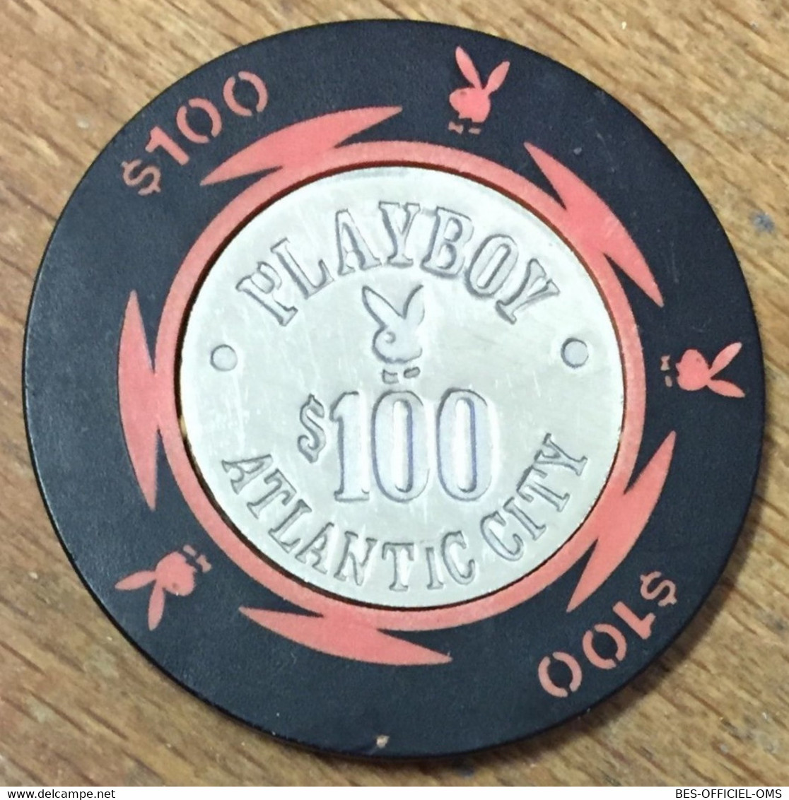 ÉTATS-UNIS USA NEW JERSEY ATLANTIC CITY PLAYBOY CASINO CHIP $100 JETON TOKENS COINS CASINO FERMÉ - Casino