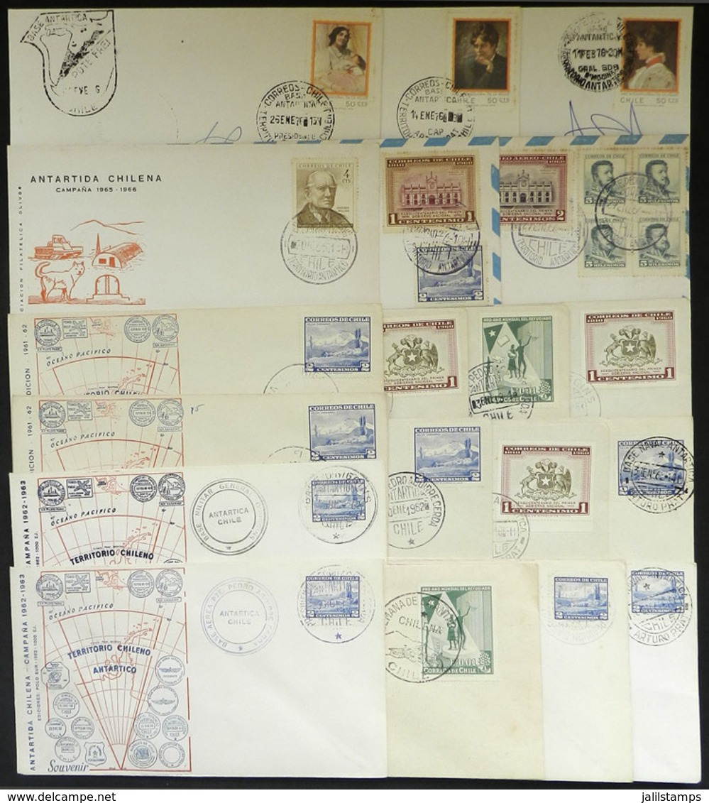 CHILEAN ANTARCTIC TERRITORY: 19 Covers Of The Years 1961 To 1976, Some Signed By Authorities, Very Nice Group! - Sonstige & Ohne Zuordnung