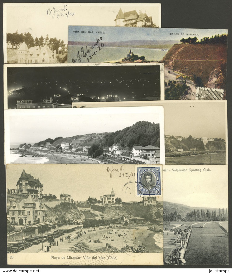 CHILE: VIÑA DEL MAR: 7 Old Cards With Very Good Views, VF General Quality! - Chili