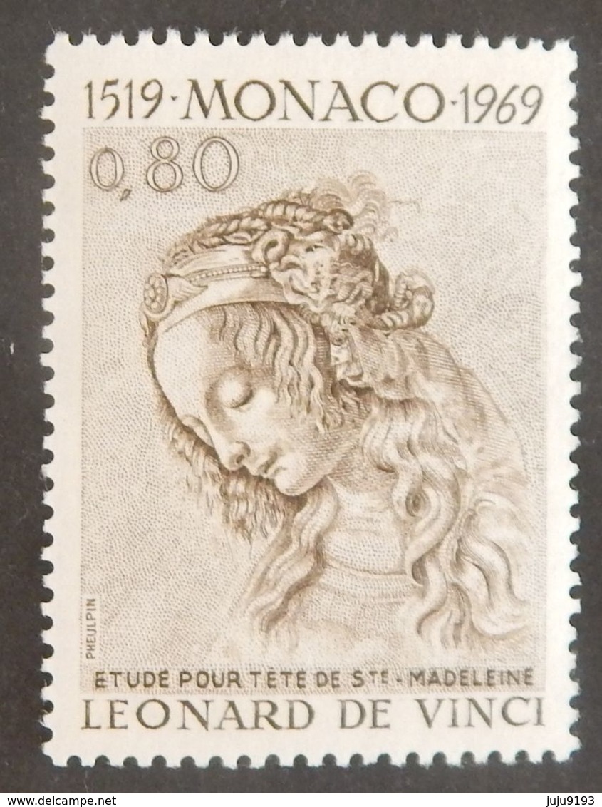 MONACO YT 802 NEUF**MNH "PEINTURE DE LEONARD DE VINCI" ANNÉE 1969 - Neufs