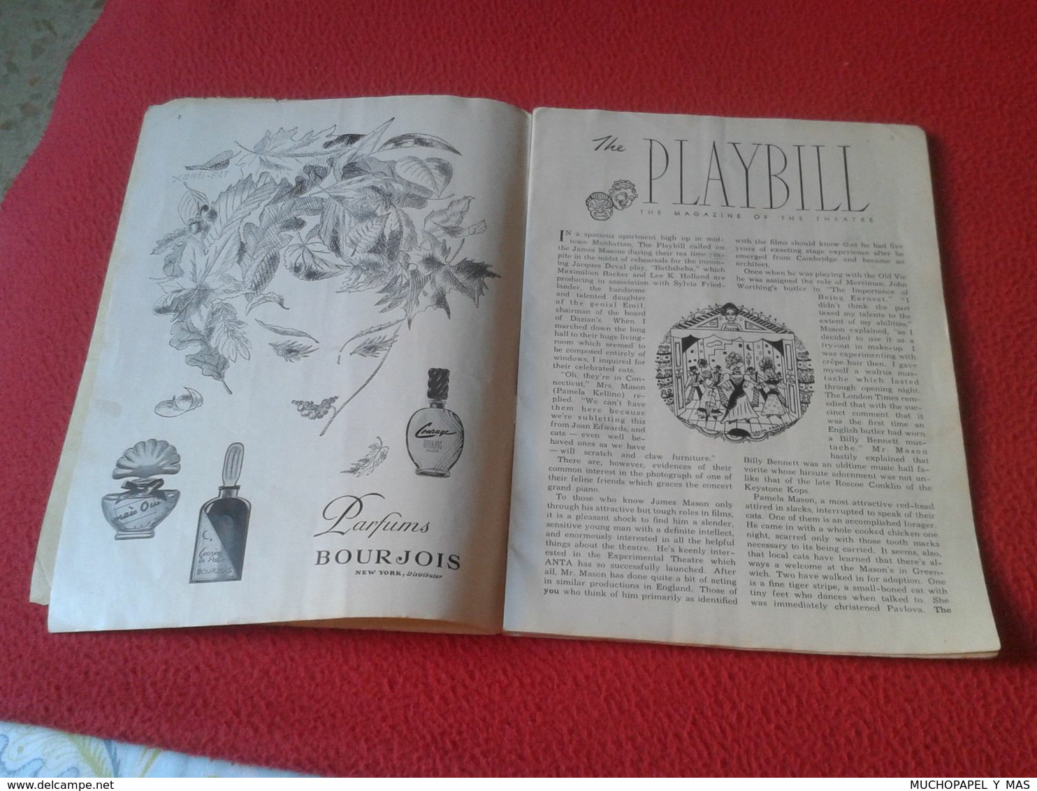 REVISTA THE PLAYBILL FOR HENRY MILLER'S THEATRE THE MAGAZINE OF..USA TEATRO CON PUBLICIDAD DE ÉPOCA WITH ADVERTISING.... - Bastelspass