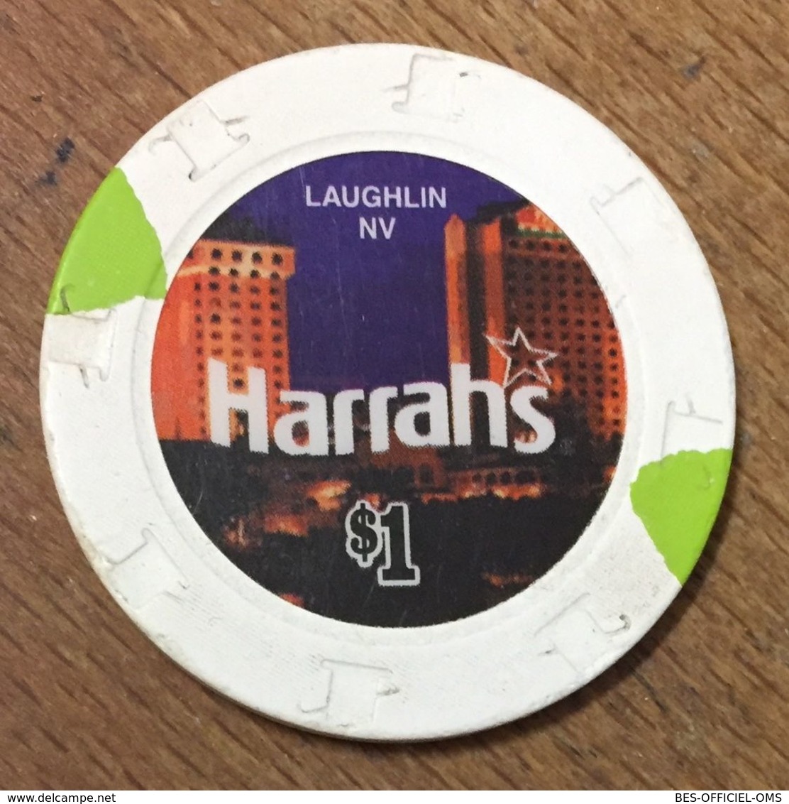 USA NEVADA LAUGHLIN HARRAHS CASINO CHIP 1$ JETON TOKEN COIN - Casino