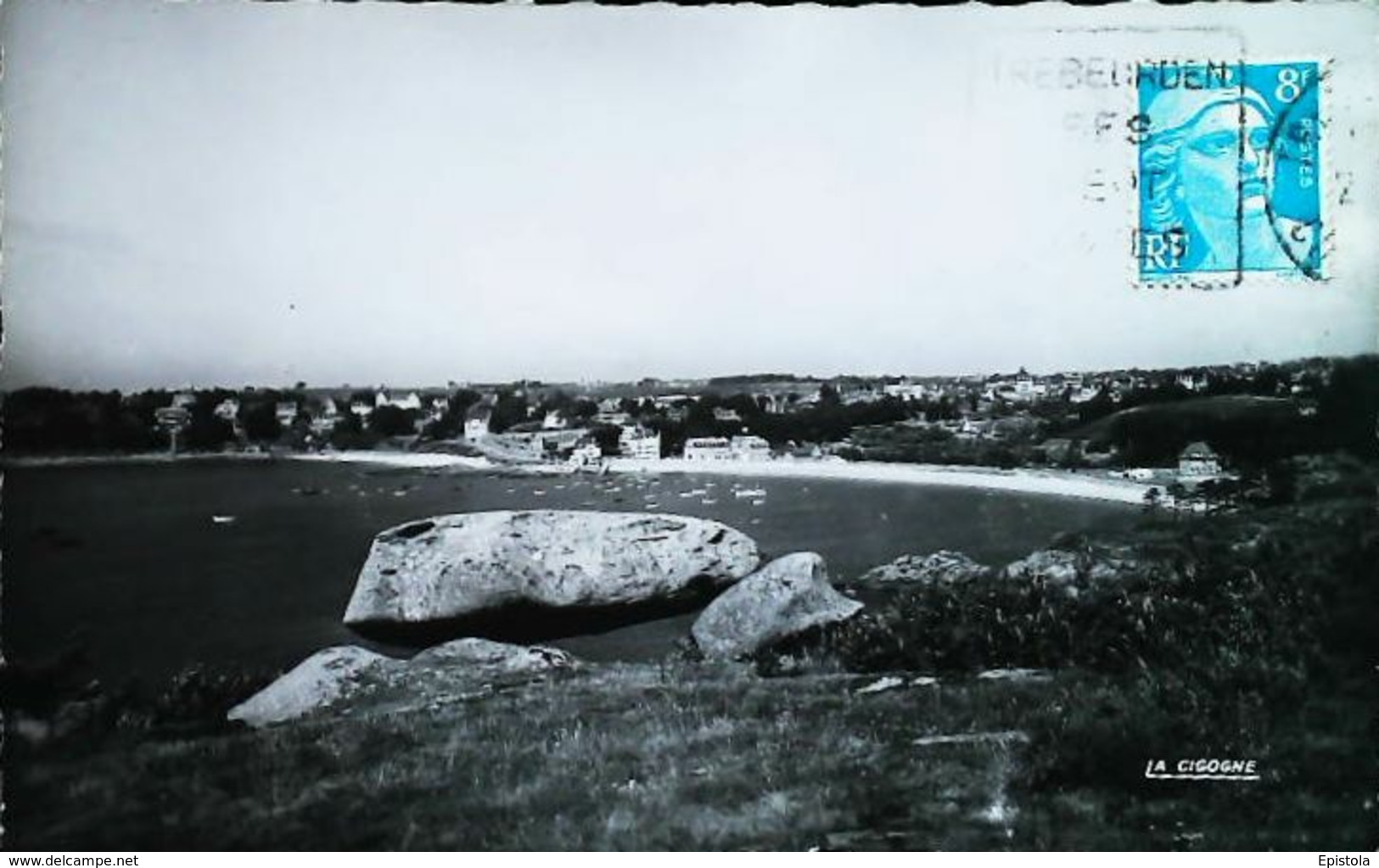 CPSM   Dolmen  Trebeurden   Vu De L'Ile Millau - Dolmen & Menhirs