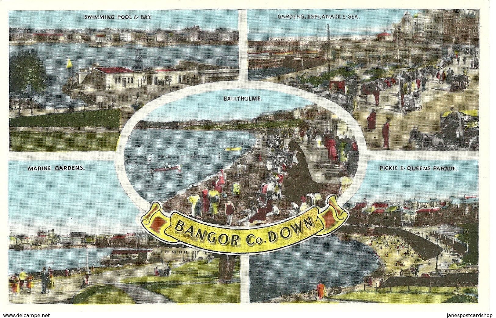 COLOURED CARD - MULTI-VIEW  - BANGOR - COUNTY DOWN - - Down