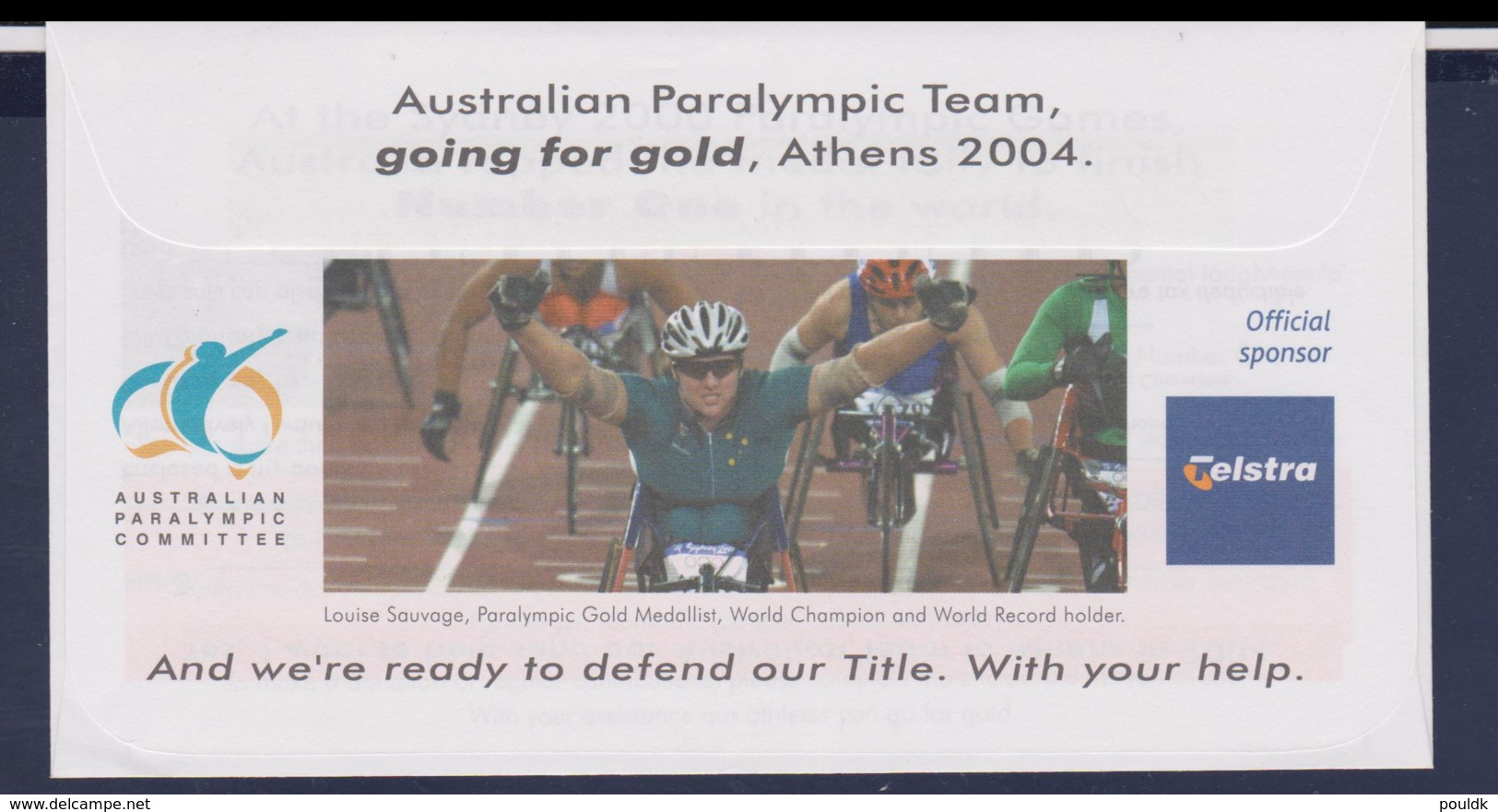 Australia Paid Reply Card To The Australian Paralympic Committee - Mint   (G114-16) - Handisport