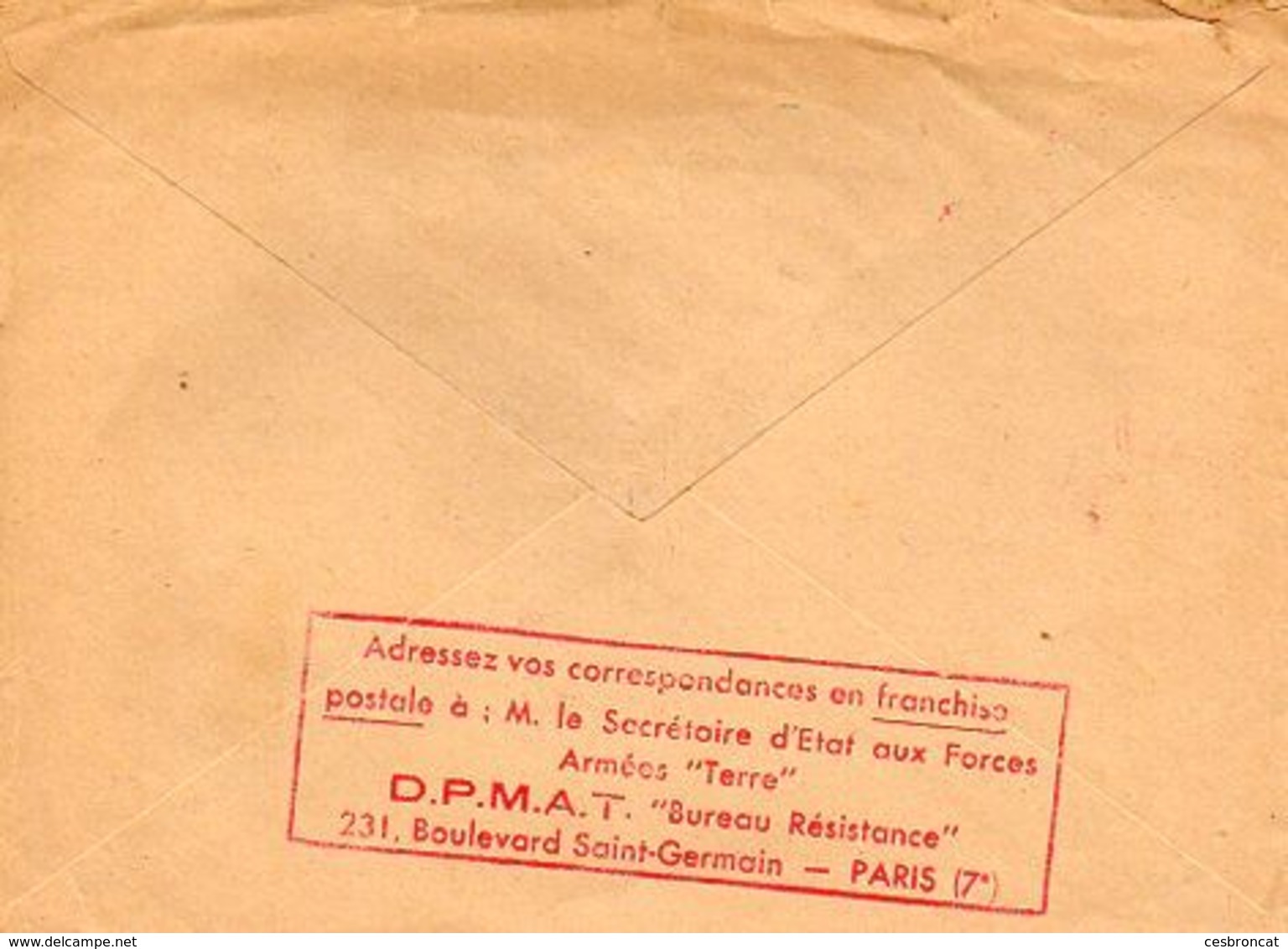 C13 1958 Lettre En Tete Secrétariat D'état A La Guerre( Griffe Du Ministre) - Vietnamkrieg/Indochinakrieg