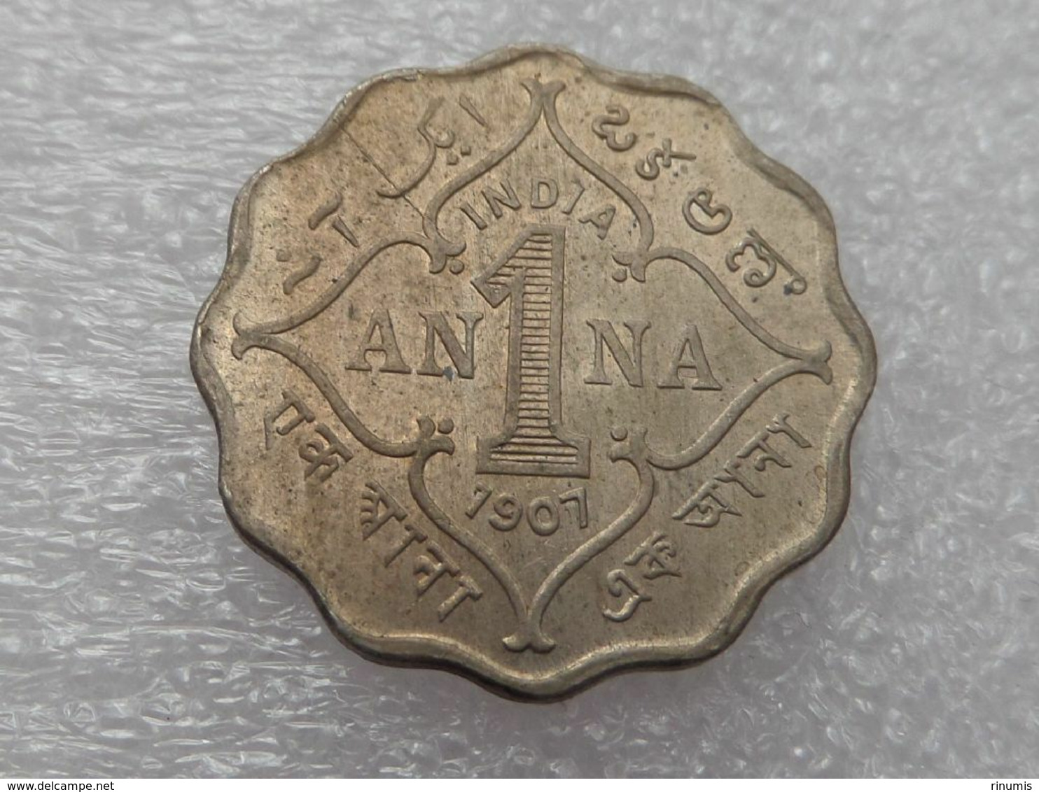 India British 1 Anna 1907 - India