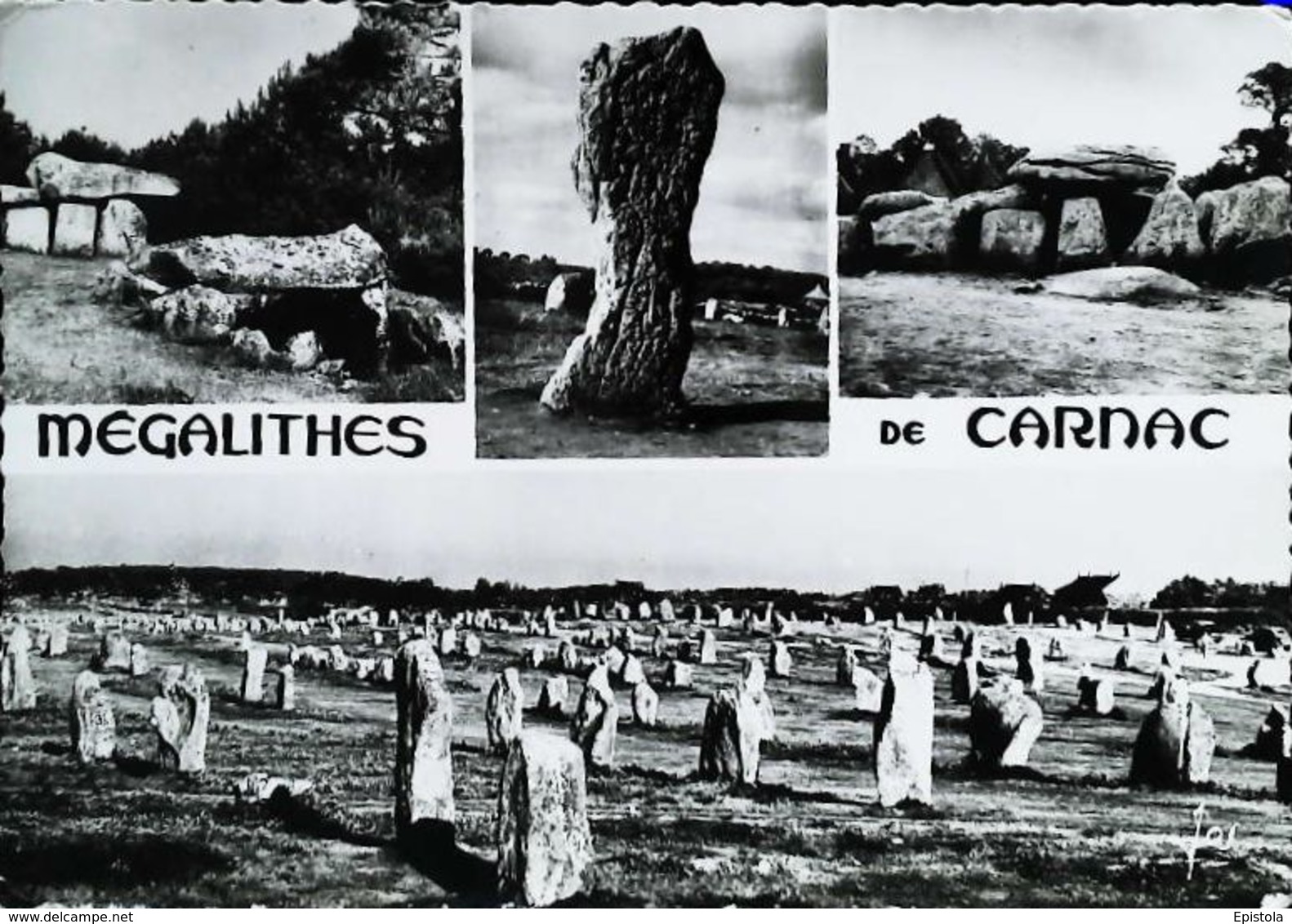 CPSM  Carnac Menhir Et Dolmen - Dolmen & Menhirs