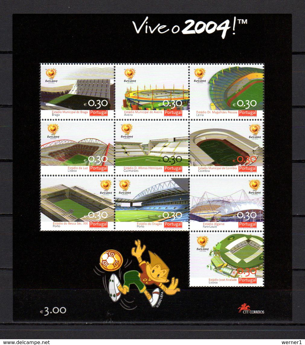 Portugal 2003 Football Soccer European Championship Sheetlet MNH - Fußball-Europameisterschaft (UEFA)
