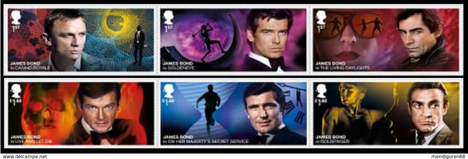 GROSSBRITANNIEN GRANDE BRETAGNE GB 2020 JAMES BOND SET 6V. MNH SG 4330-35 MI 4541-46 YT 4942-48 - Unused Stamps