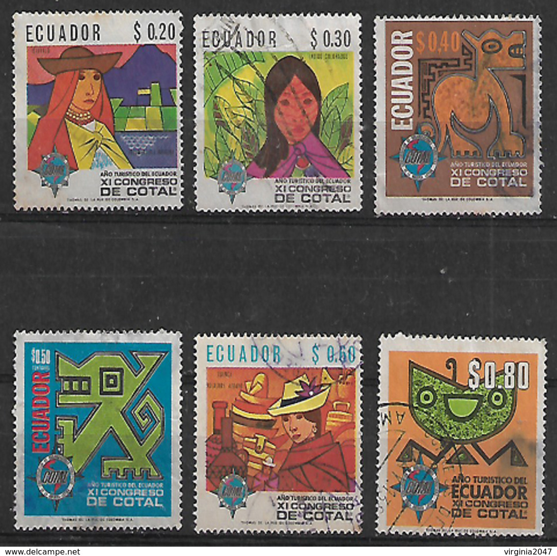 1967-8 Ecuador Congreso De COTAL 6v - Equateur