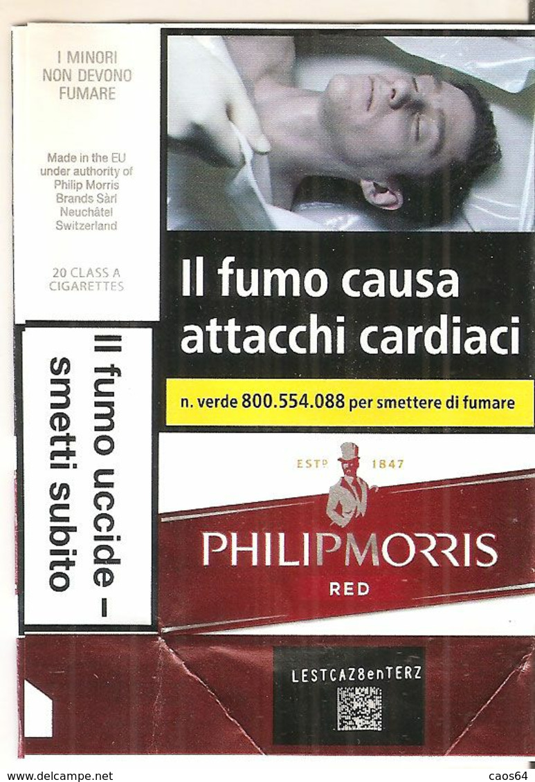 PHILIP MORRIS RED SOFT ITALY BOX SIGARETTE - Sigarettenkokers (leeg)