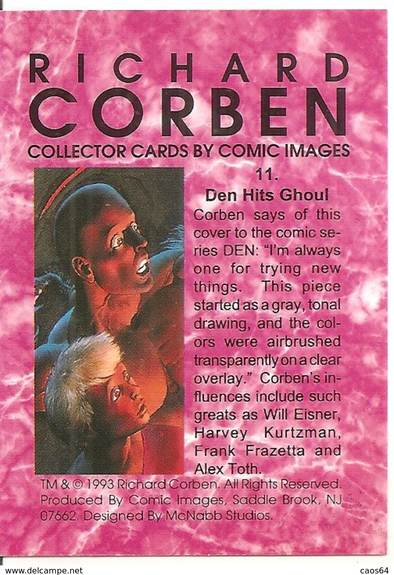 RICHARD CORBEN COMIC IMAGES 1993 N. 11 TRADING  CARD - Otros & Sin Clasificación