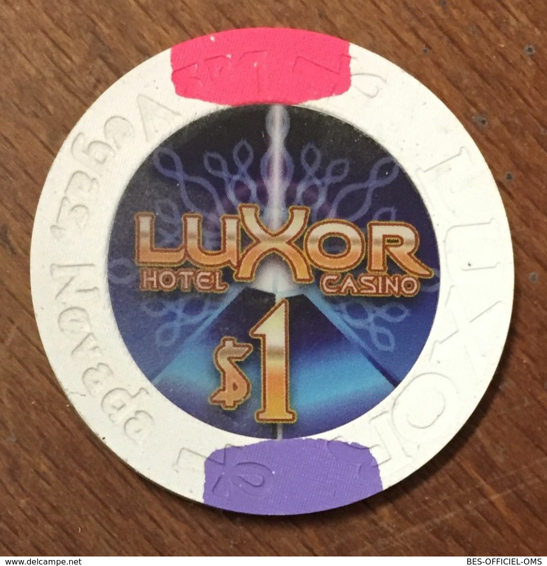 USA NEVADA LAS VEGAS LUXOR HOTEL CASINO CHIP $1 JETON TOKEN COIN - Casino