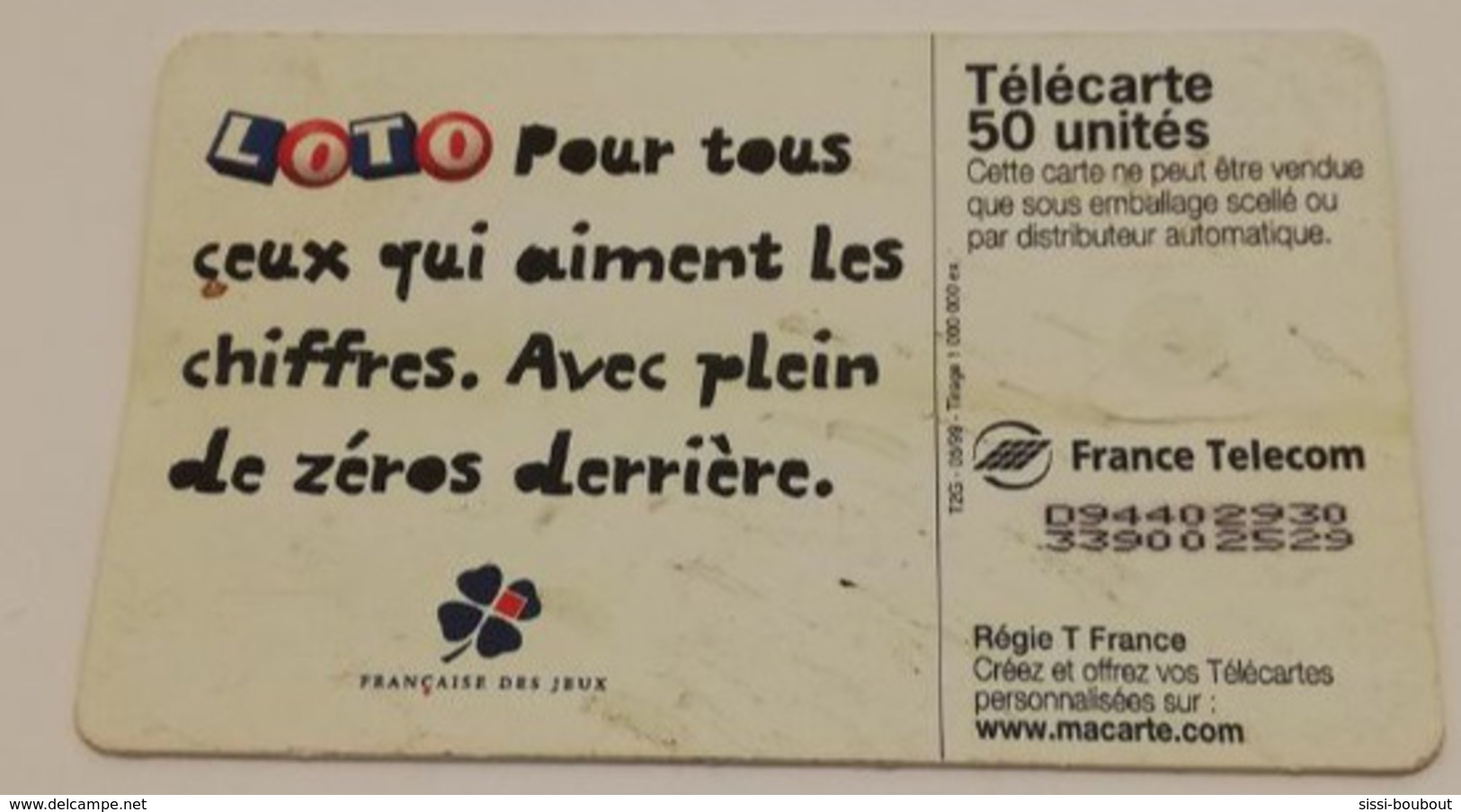 Télécarte - CLUB 44 - LOTO - Culture