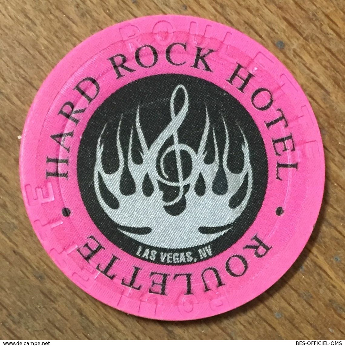 USA NEVADA LAS VEGAS HARD ROCK HOTEL CASINO CHIP ROULETTE ROSE TOKEN COIN - Casino