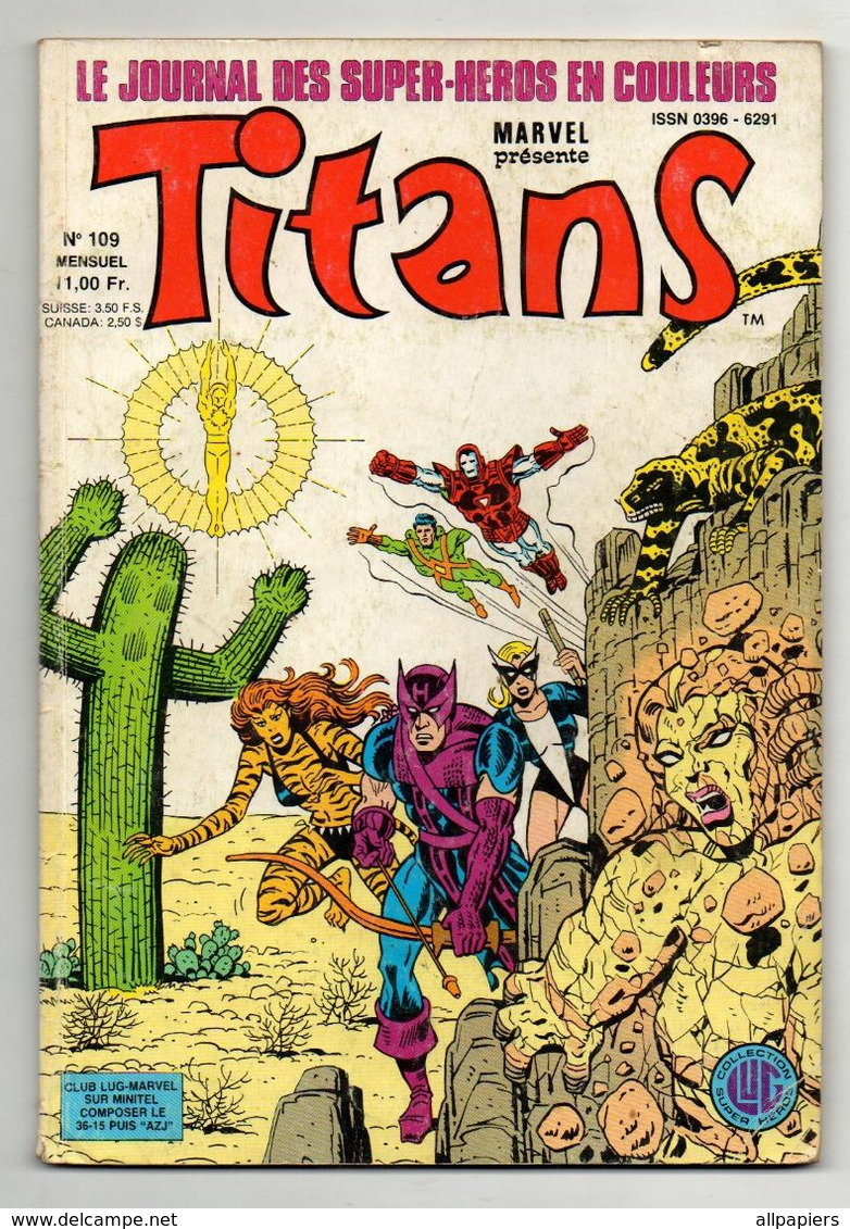 Comics Titans N°109 Les Nouveaux Mutants - La Toile De L'araignée - Les Vengeurs De La Côte Ouest De 1988 - Titans