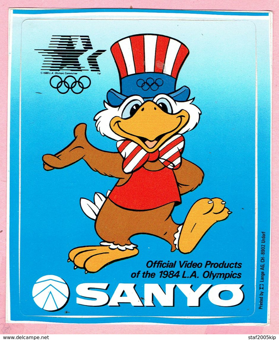 Sticker - SANYO - Official Video Products Of The 1984 L.A. Olympics - Autocollants