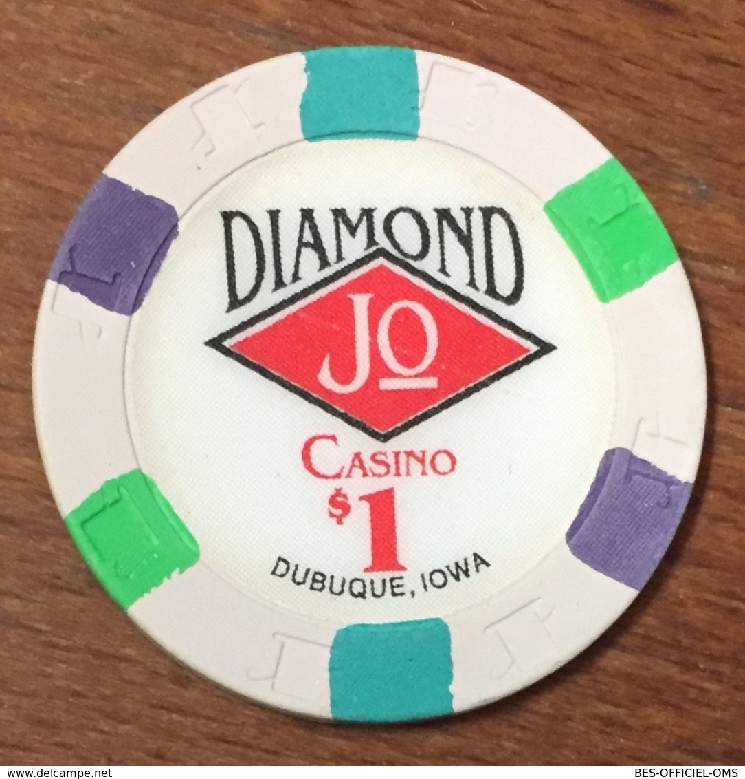 USA IOWA DUBUQUE DIAMOND JO CASINO CHIP $ 1 JETON TOKEN COIN - Casino