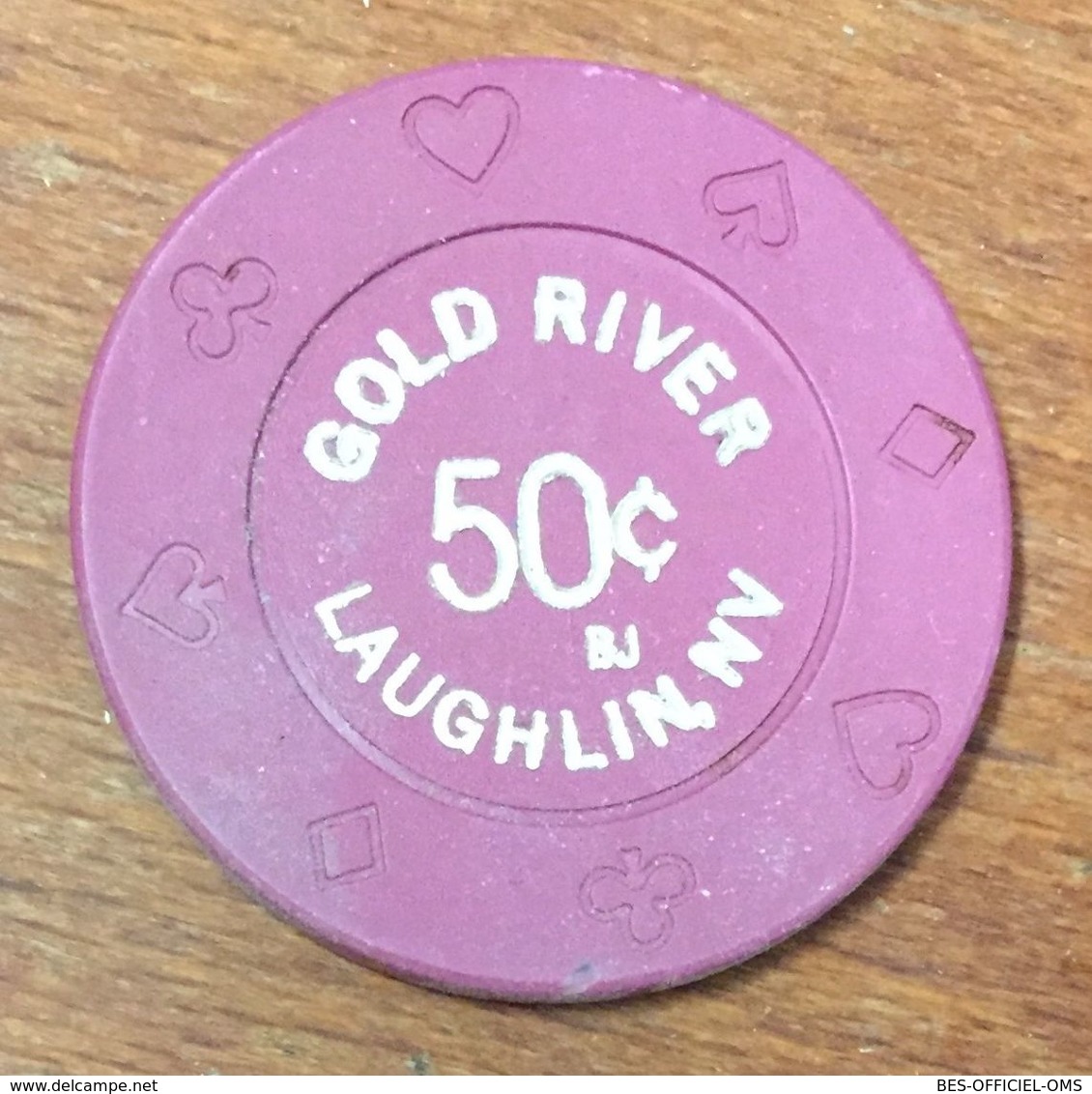 USA NEVADA LAUGHLIN GOLD RIVERS CASINO CHIP 50C CLOSED FERMÉ JETON TOKENS COINS - Casino