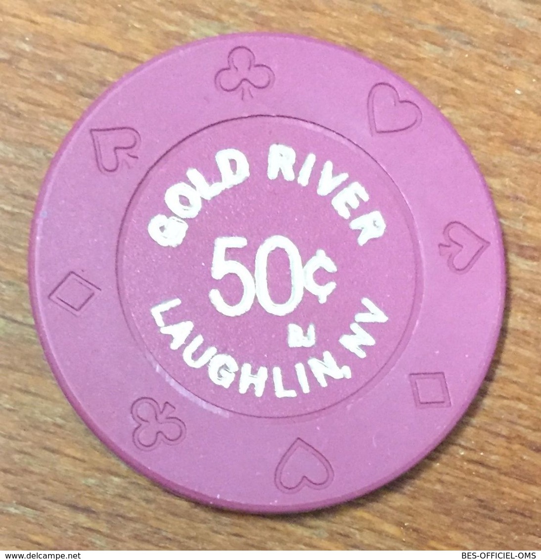 USA NEVADA LAUGHLIN GOLD RIVERS CASINO CHIP 50C CLOSED FERMÉ JETON TOKENS COINS - Casino