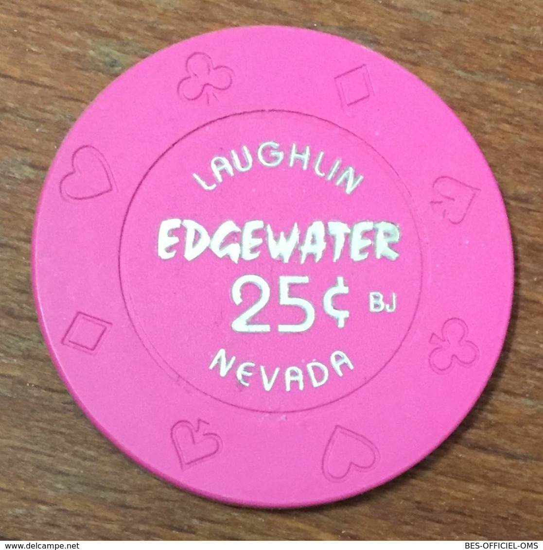 USA NEVADA LAUGHLIN EDGEWATER CASINO CHIP 25C JETON TOKEN COIN - Casino