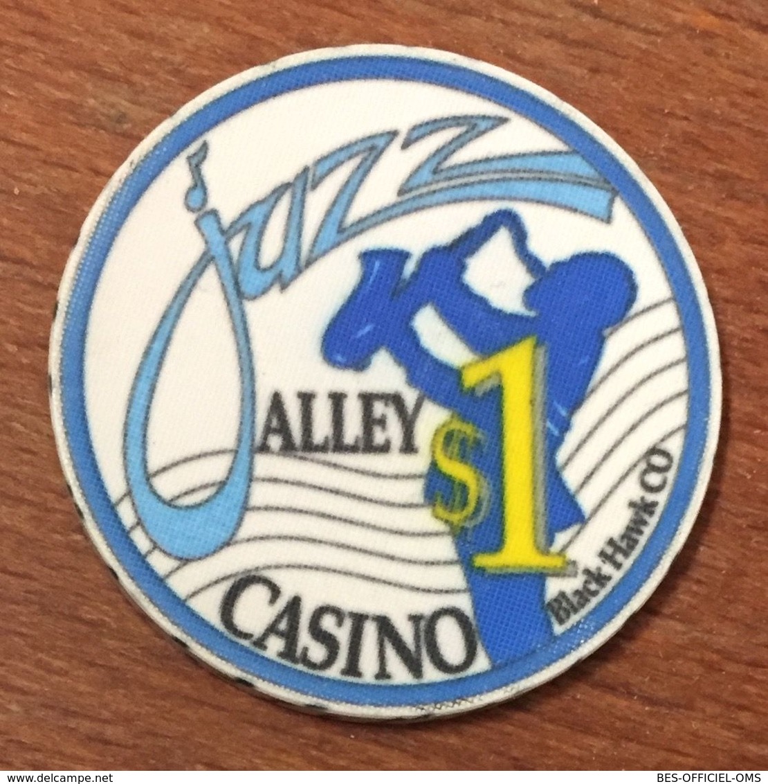 USA COLORADO BLACK HAWK JAZZ ALLEY CASINO CHIP $1 CLOSED FERMÉ JETON TOKENS COINS - Casino