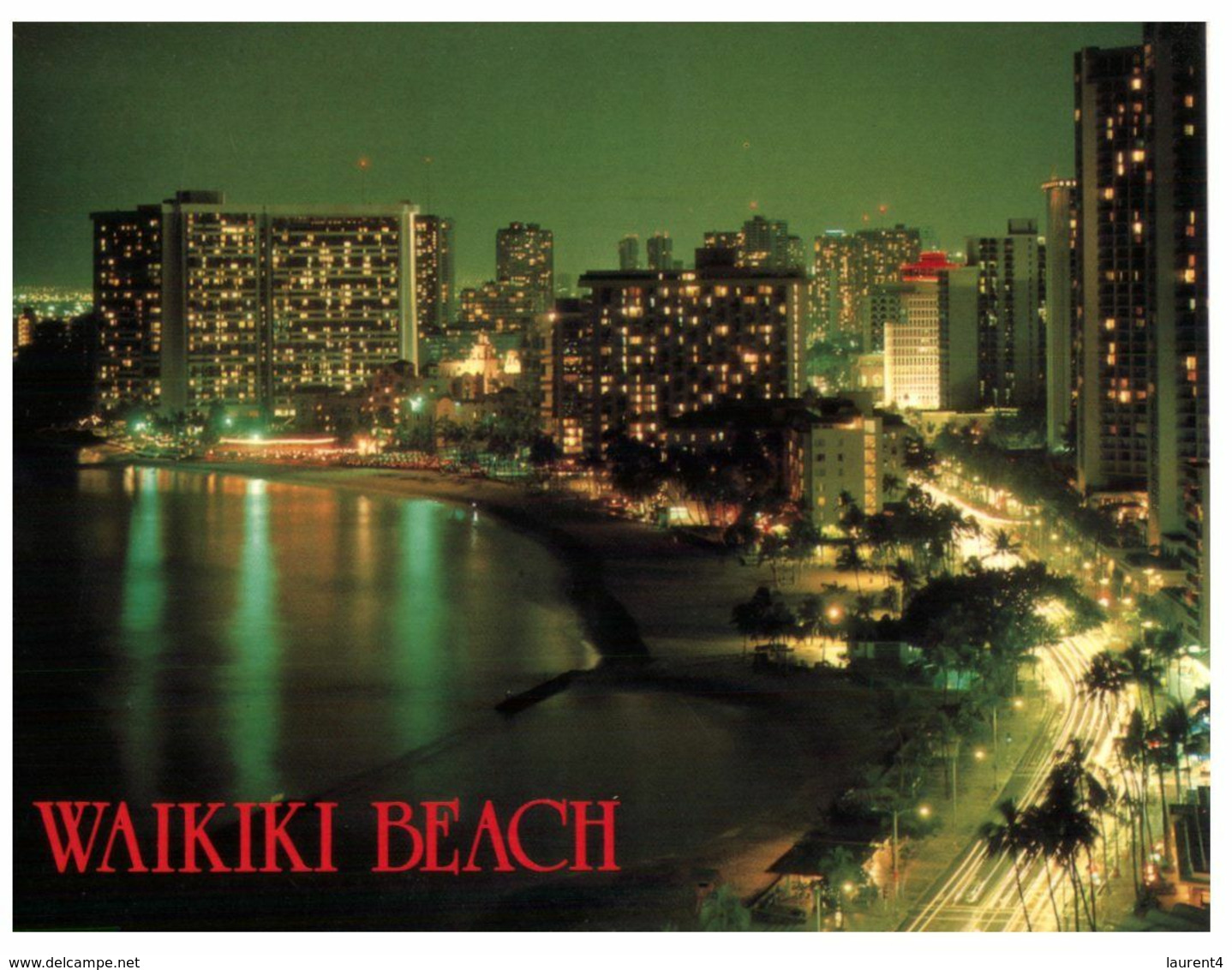 (H 23) USA - Waikiki Beach (with Stamp) - Big Island Of Hawaii