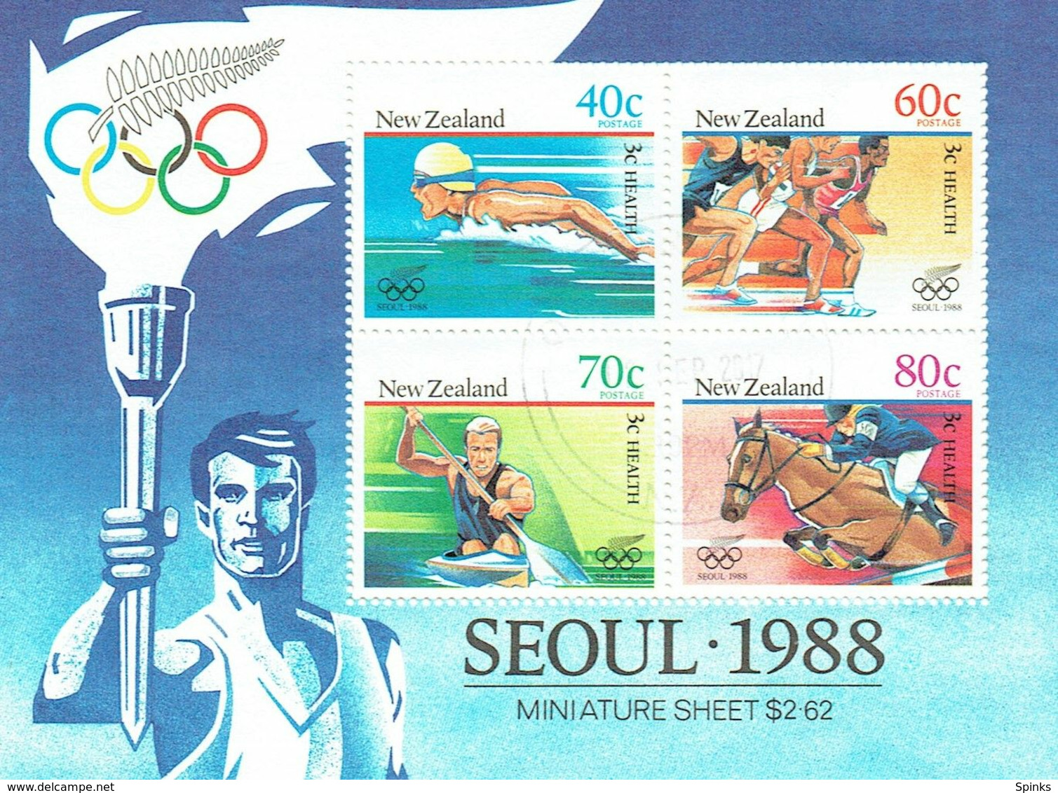 NEW ZEALAND 1988 Health Olympics M/S Used - Blocks & Sheetlets