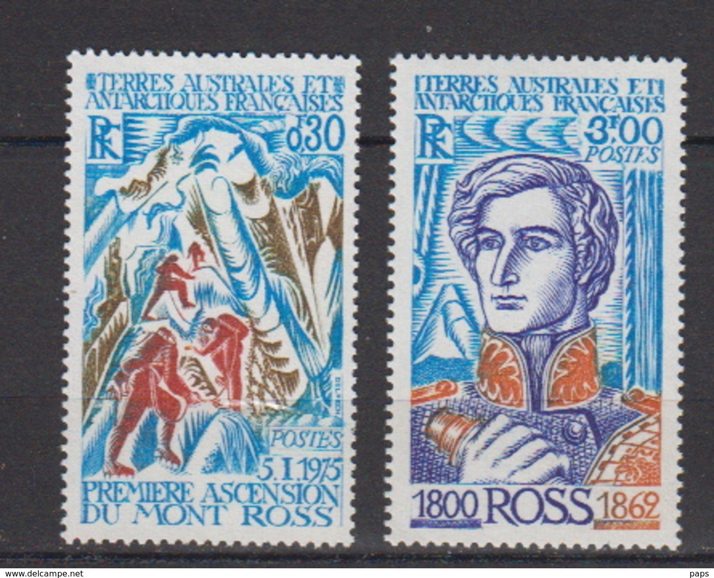 1976-TAAF-N°61/62**ASCENTION DU MONT ROSS - Unused Stamps