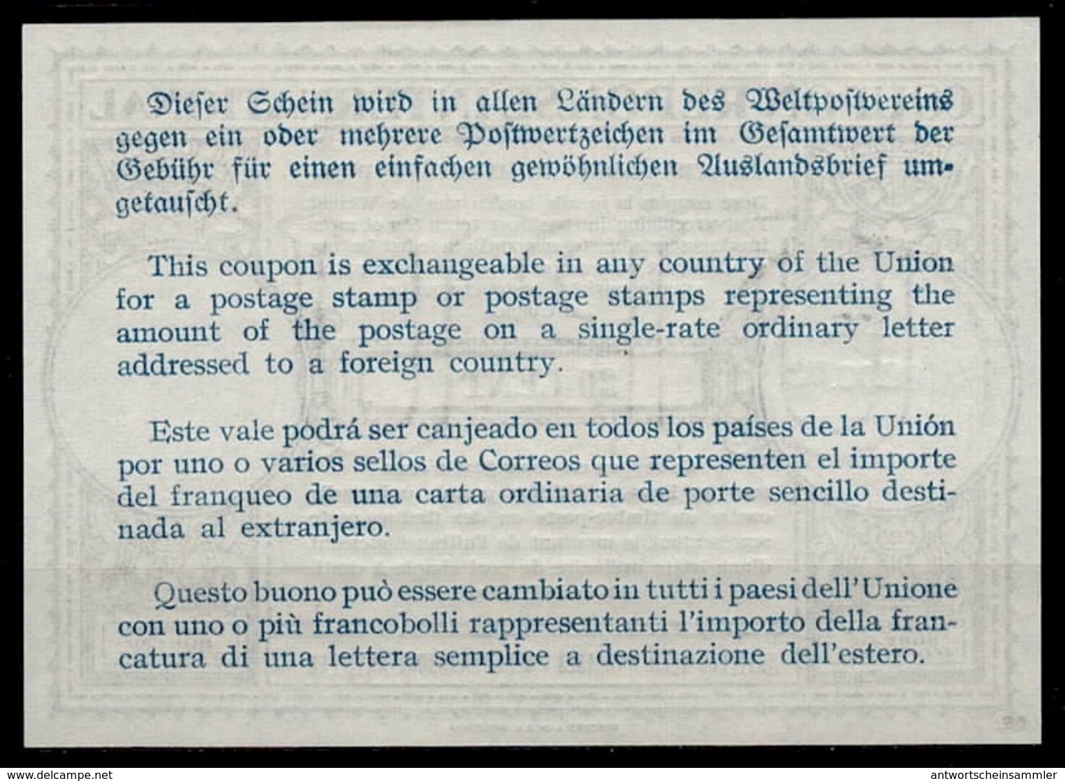 NETHERLANDS ANTILLES NÉERLANDAISES  Lo13 20 CENT  Int. Reply Coupon Reponse Antwortschein IRC IAS O CURACAO 22.11.52 - Curaçao, Antille Olandesi, Aruba