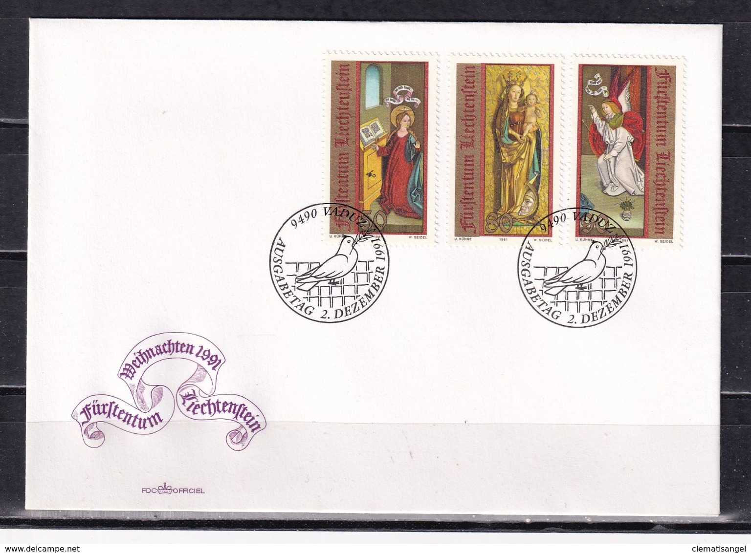 207R * LIECHTENSTEIN 1027/9 * ERSTTAGSBRIEF WEIHNACHTEN * MICHEL 4,00 **! - FDC