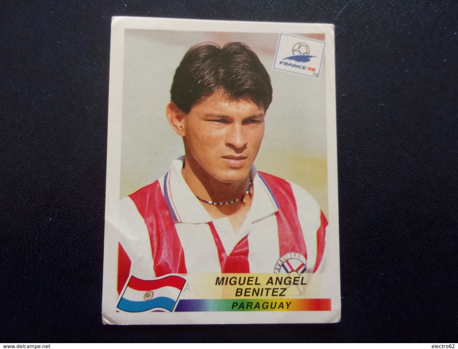 PANINI Football FRANCE 98 N°275 Miguel Angel Benitez Paraguay - Franse Uitgave