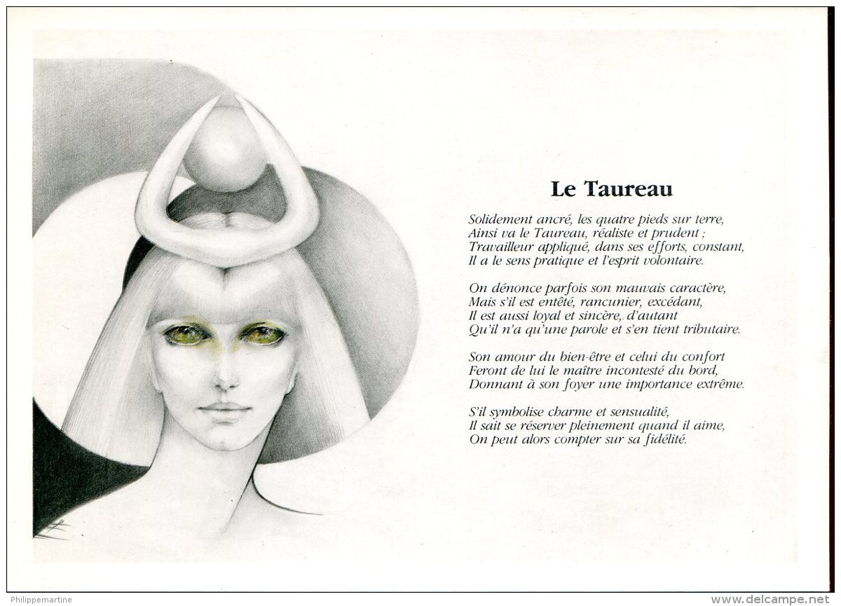 Astrologie : Le Taureau - Dessin De Liliane Proux - Astrologie