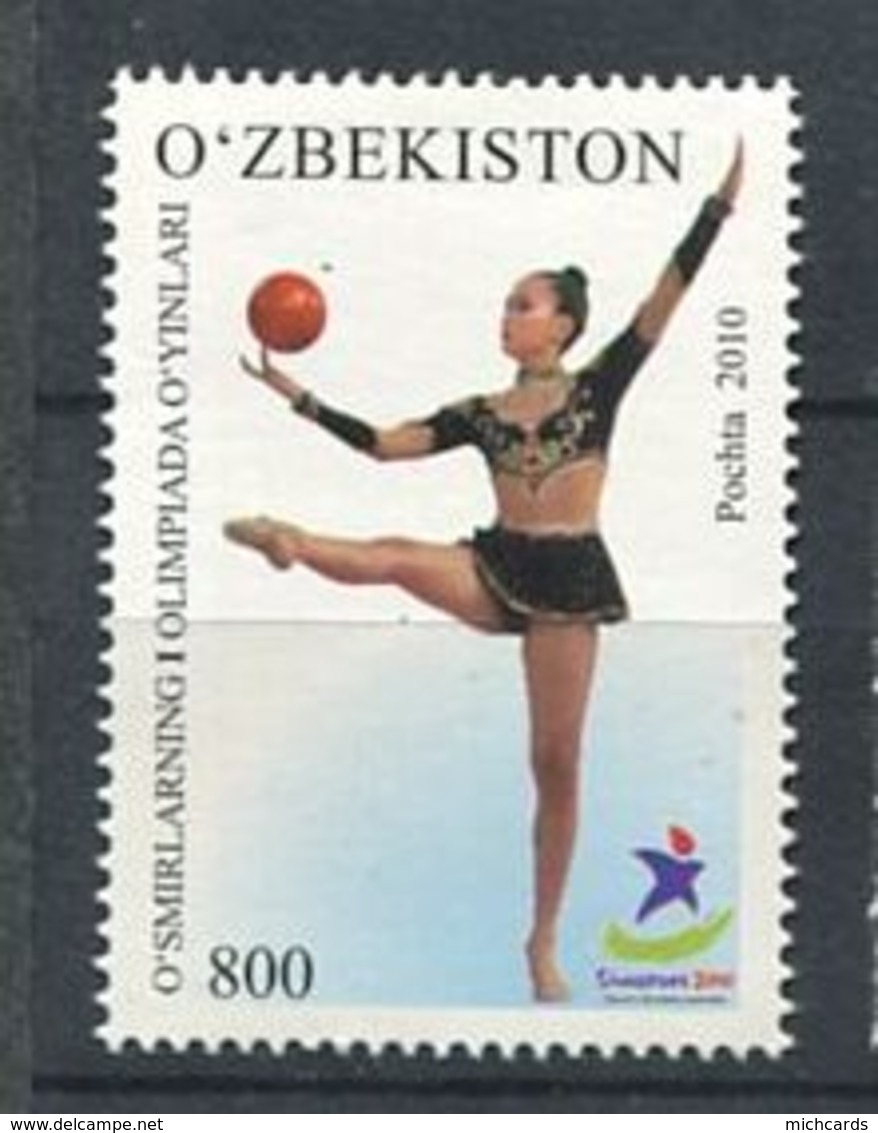 271 - OUZBEKISTAN 2010 - Yvert 763 - JO Singapour Gym Ballon - Neuf **(MNH) Sans Trace De Charniere - Uzbekistán